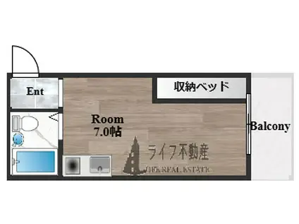 コーポ99(ワンルーム/3階)の間取り写真