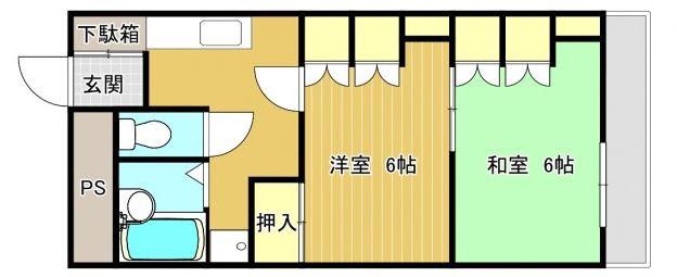 サンクレスト老松(2K/3階)の間取り写真