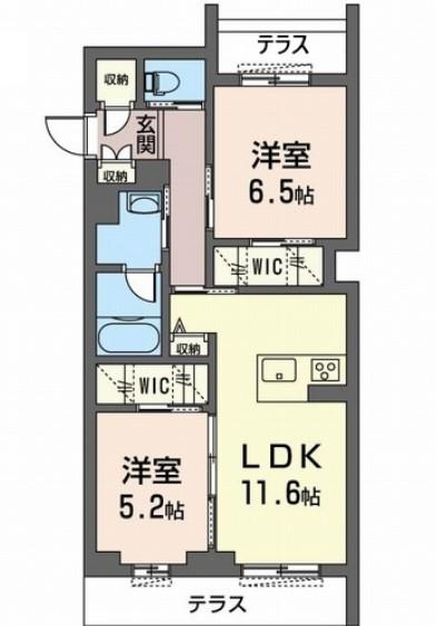 サラ イースト(2LDK/1階)の間取り写真
