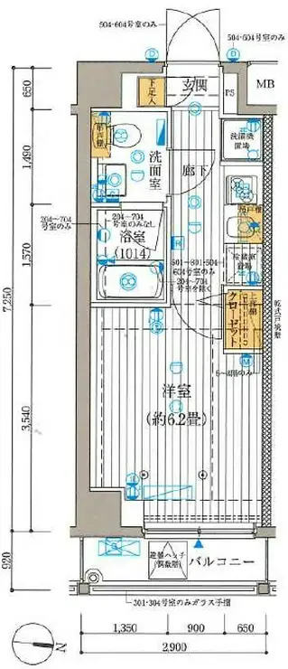 プレール・ドゥーク豊洲スクエア 6階階 間取り