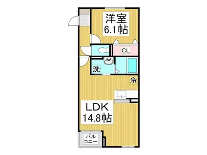 N・Sグランデ(1LDK/1階)の間取り写真