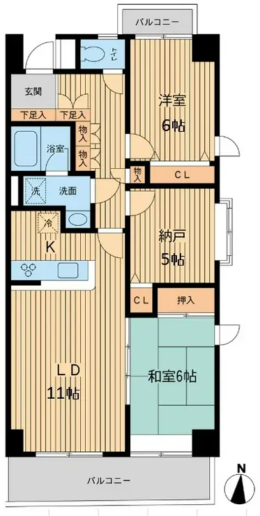 プロスペクト浦和常盤 1階階 間取り
