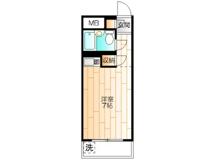 セザール第三日吉(ワンルーム/1階)の間取り写真
