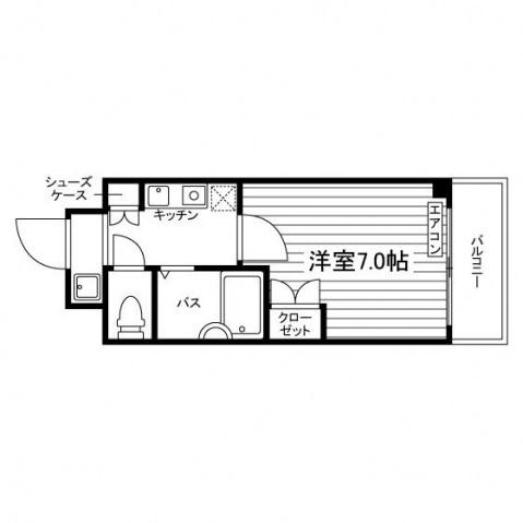有石ビル(1K/3階)の間取り写真
