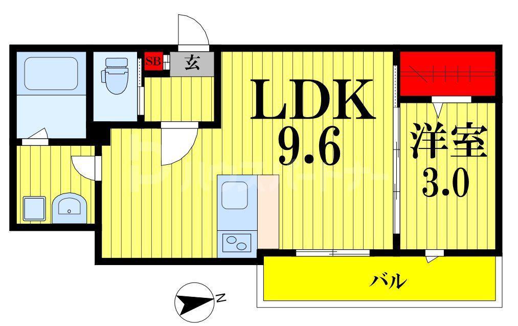 KEIAI RESIDENCE 豊四季(1LDK/3階)の間取り写真