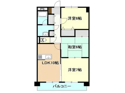 ベロウ蔵(3LDK/4階)の間取り写真