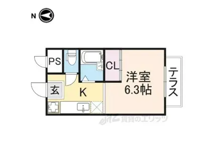 アトム7-ARK(1K/3階)の間取り写真