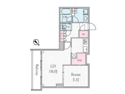 URBAN PARK GRANDE代官山(1LDK/3階)の間取り写真
