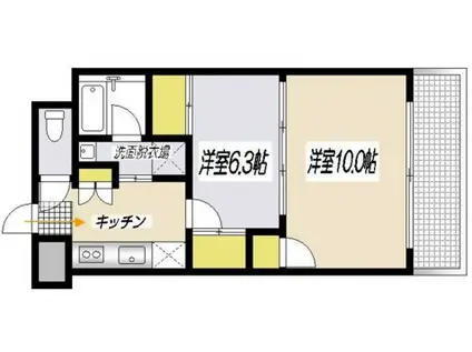 エイトバレー上天満(2K/5階)の間取り写真