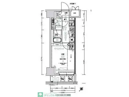 CREST TAPP新横浜(1K/4階)の間取り写真