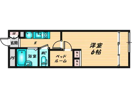 レオパレス千成II(1K/1階)の間取り写真