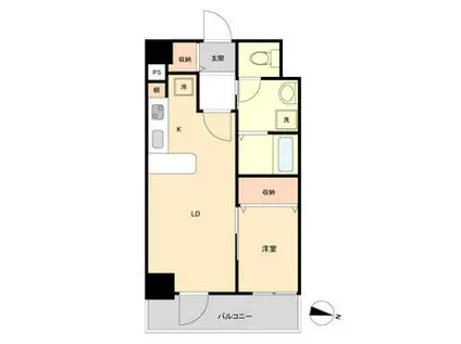 ヴェルジュコートI(1LDK/2階)の間取り写真