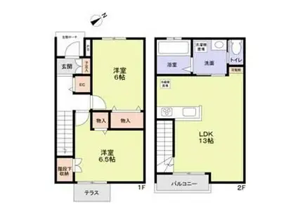 ベラ フォレスタ(2LDK/1階)の間取り写真