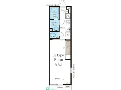 リブリ・レガーレ(1K/2階)の間取り写真