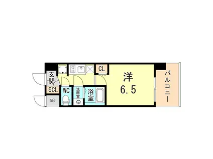 ARTIZA王子公園D.C(1K/3階)の間取り写真