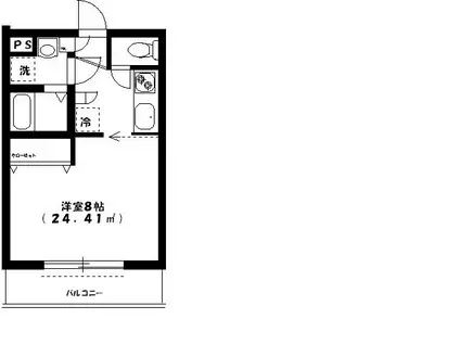 ARCADIA(1K/1階)の間取り写真