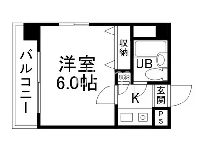 エムズフラッツ(1K/4階)の間取り写真