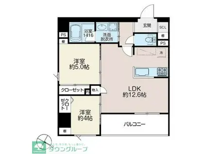 イゾラセレーナ(2LDK/2階)の間取り写真