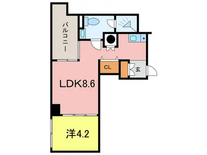 KAGAYAKI SQUARE(1LDK/5階)の間取り写真