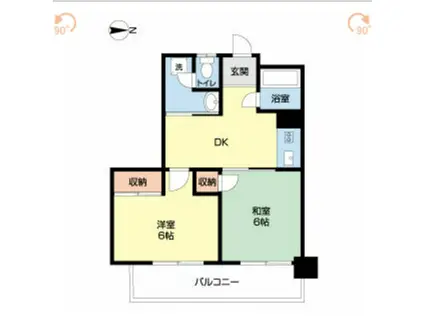 近藤ビル(2DK/7階)の間取り写真