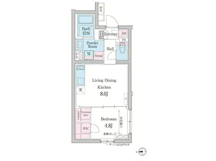 デュオメゾン渋谷(1LDK/2階)の間取り写真