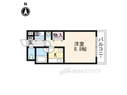 ラモーダ堀川(1K/5階)の間取り写真