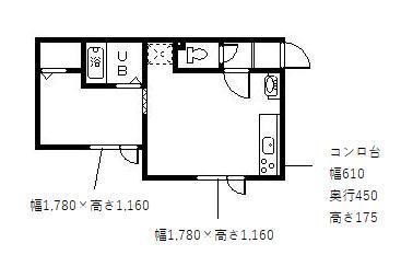 リアルホーム住吉 B棟(1LDK/2階)の間取り写真