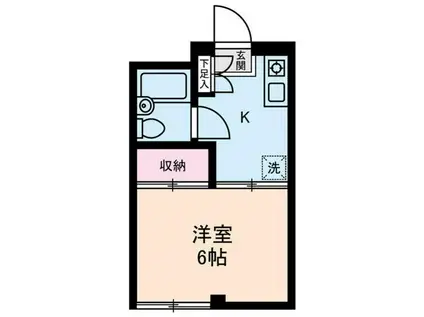 第2ソーポ(ワンルーム/1階)の間取り写真