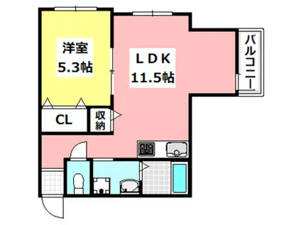 庄グリーンハイツ(1LDK/3階)の間取り写真