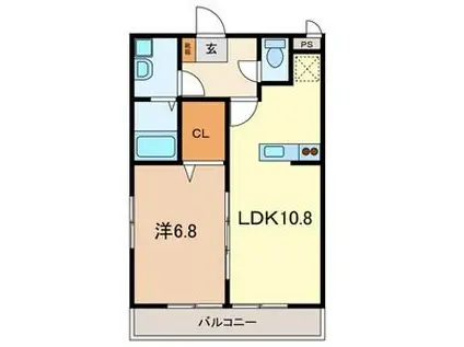 グランルミエール 915173(1LDK/2階)の間取り写真