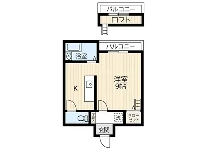 シナモンハウス(ワンルーム/2階)の間取り写真