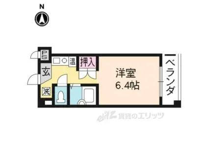 スペースレジデンス西陣(ワンルーム/3階)の間取り写真