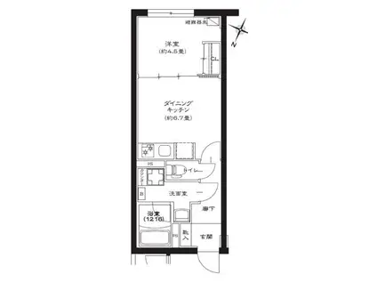 ジェノヴィア池袋(1DK/3階)の間取り写真