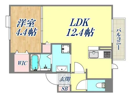 LA PORTE(1LDK/2階)の間取り写真