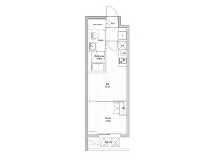 アーバンパーク東向島(1DK/5階)の間取り写真