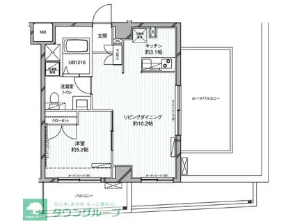 ウェルストーン八幡山(1LDK/4階)の間取り写真