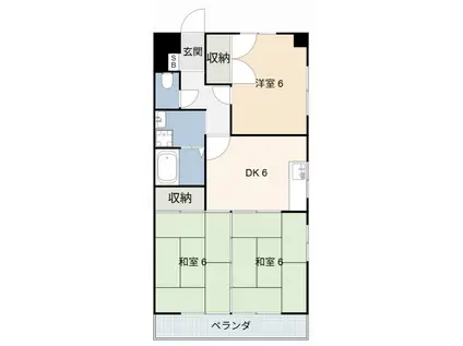 マンション豊泉(3DK/3階)の間取り写真