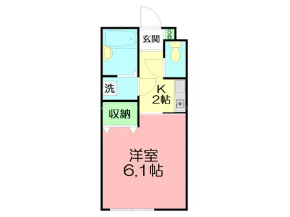 グラナーダ湘南(1K/1階)の間取り写真