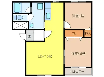 セレッソ21(2LDK/3階)の間取り写真