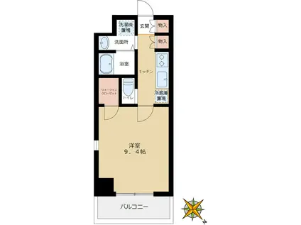 コルニーチェ小石川(1K/7階)の間取り写真