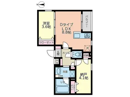 アストランセ(1SLDK/3階)の間取り写真