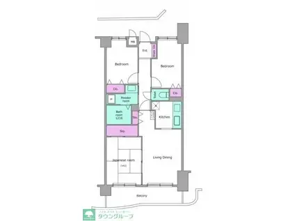 ビエラコート武蔵浦和(3LDK/4階)の間取り写真
