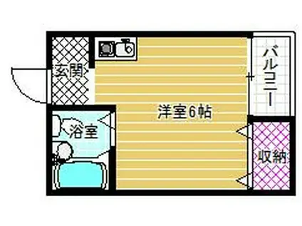 リバーサイド門馬(ワンルーム/3階)の間取り写真