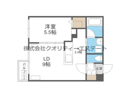 ガレット(1LDK/2階)の間取り写真