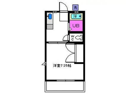 アコードA(1K/2階)の間取り写真