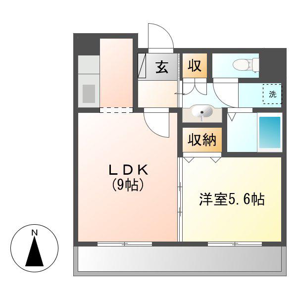マノアール泉(1LDK/7階)の間取り写真