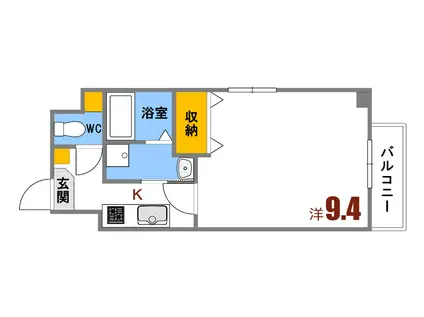 TNコーポ向洋(1K/5階)の間取り写真