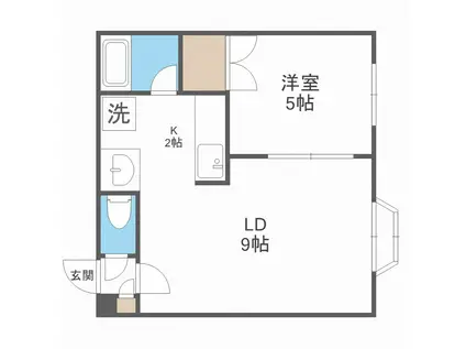 アウローラ(1LDK/3階)の間取り写真