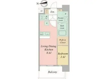 セレニテ梅田北アリエ壱番館(1LDK/10階)の間取り写真