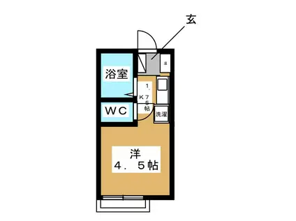 メゾンARAIII(ワンルーム/1階)の間取り写真